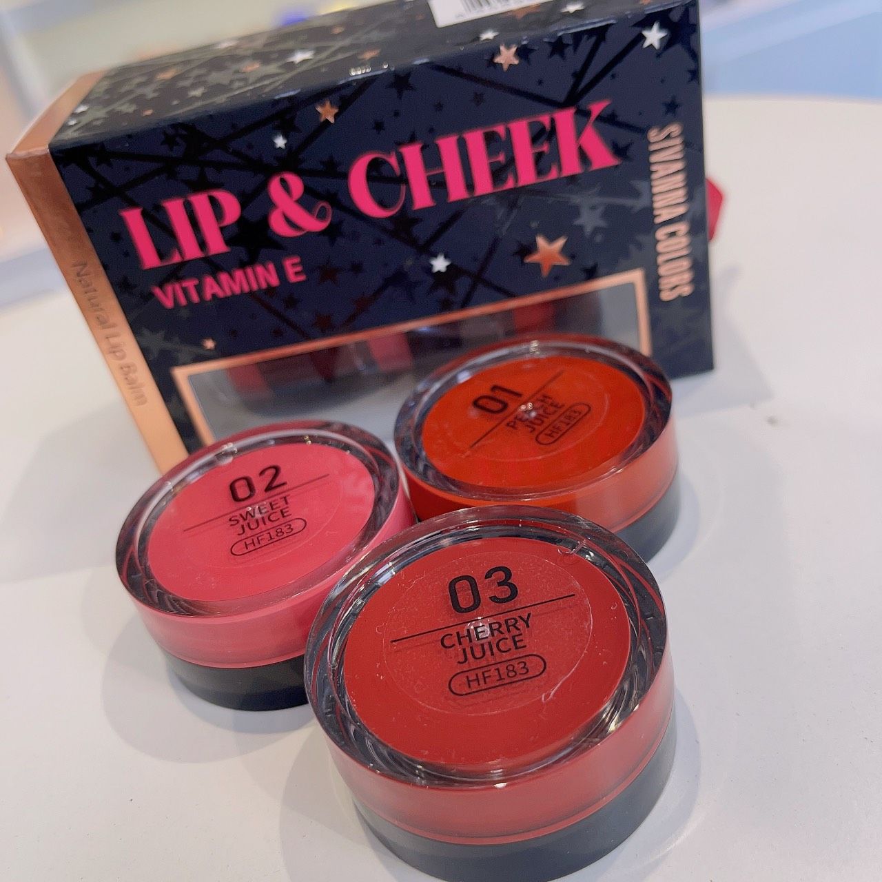  LIP & CHEEK SET SON 3 HỦ SIVANNA COLORS (HF183) 