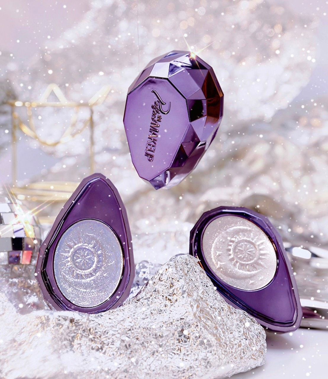  Purple Diamond hộp phấn bắt sáng thương hiệu Xixi 