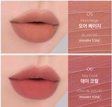  Sheer Velvet Tint bộ sưu tập son kem thương hiệu BBIA (Hàn Quốc) 