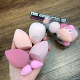  Mút trứng trang điểm tán kem nền 06 món đựng trong lọ thủy tinh thương hiệu TGLM 