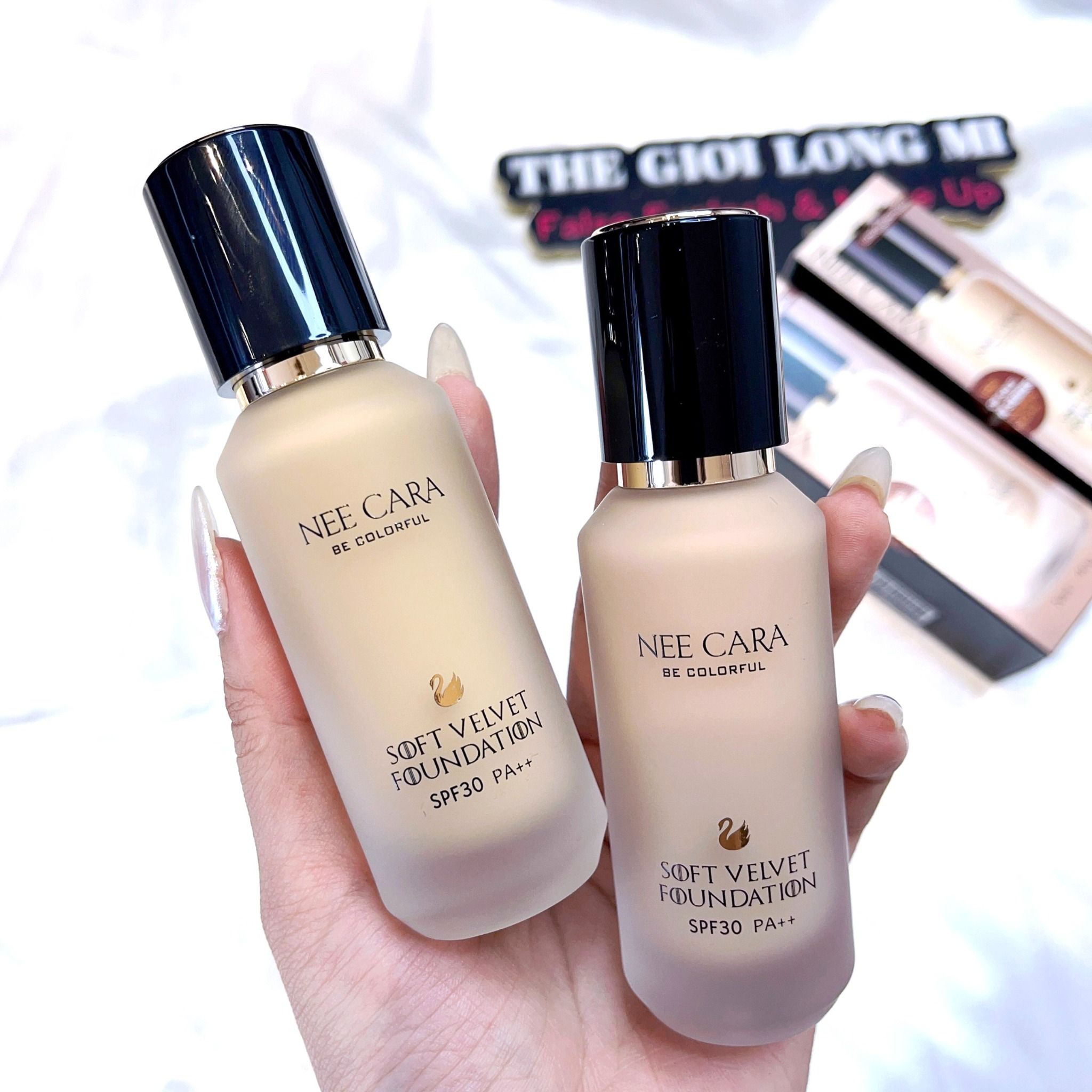  Soft Velvet foundation kem nền mềm mịn che phủ tự nhiên thương hiệu Nee Cara (Thái Lan) 