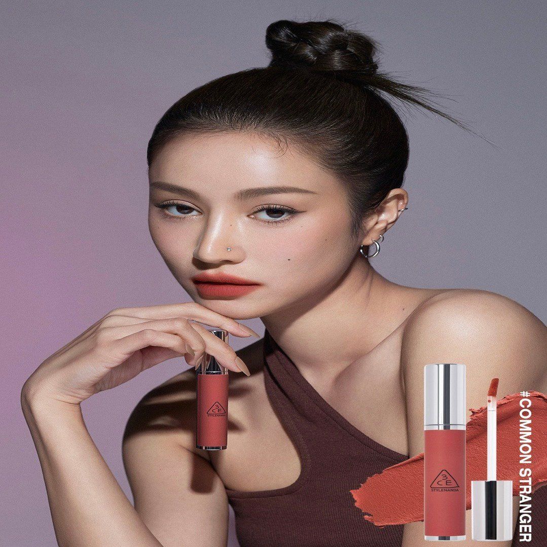  Hazy Lip Clay bộ sưu tập son kem nắp bạc hoàn toàn mới SS23 thương hiệu 3CE Stylenanda 