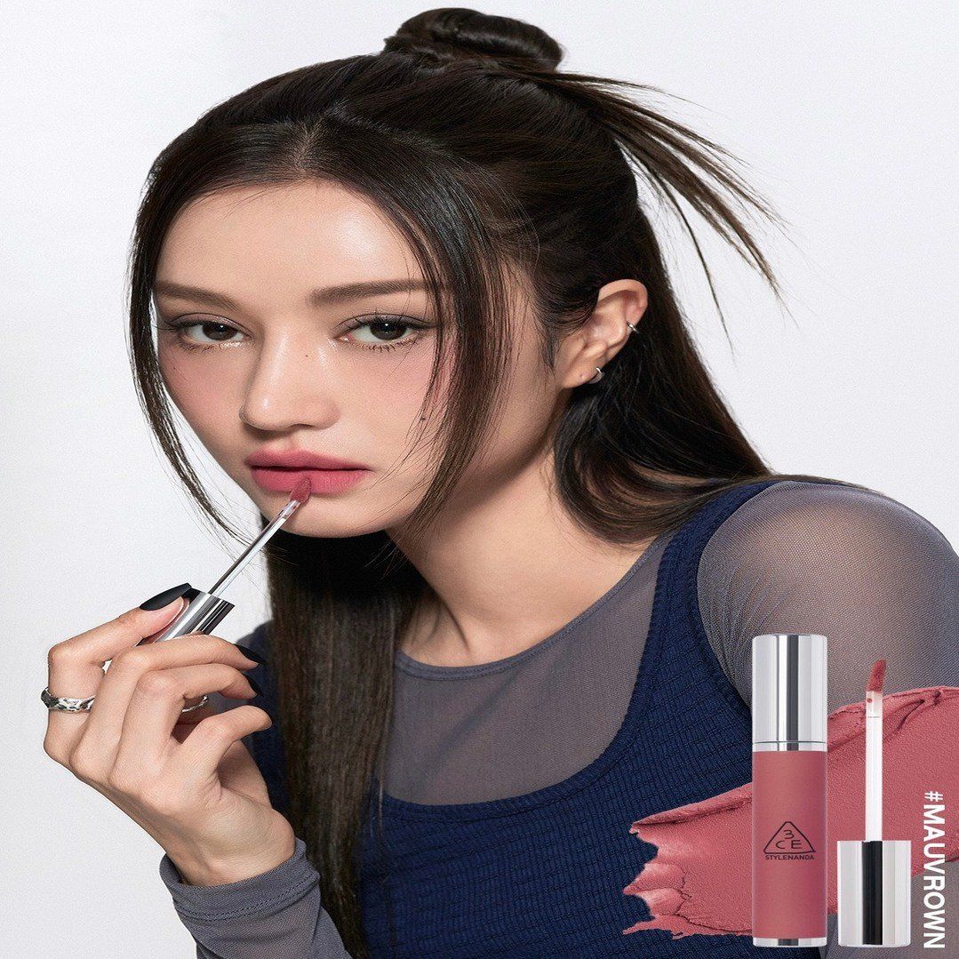  Hazy Lip Clay bộ sưu tập son kem nắp bạc hoàn toàn mới SS23 thương hiệu 3CE Stylenanda 