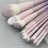  Losunny bộ cọ trang điểm cá nhân 10 cây, màu hồng pastel pha với màu tím vô cùng dễ thương 