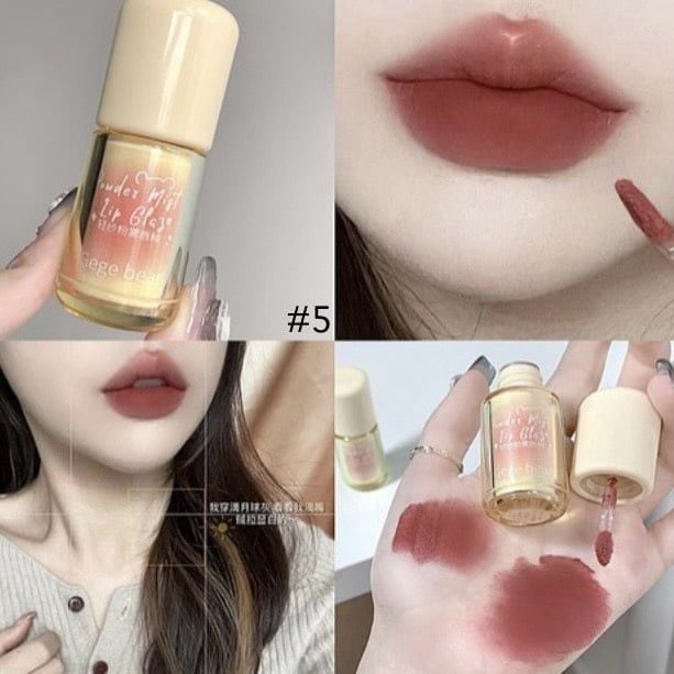  Powder Mist bộ sưu tập son kem lì mini với màu sắc xinh xĩu cho các nàng thương hiệu Gege Bear 