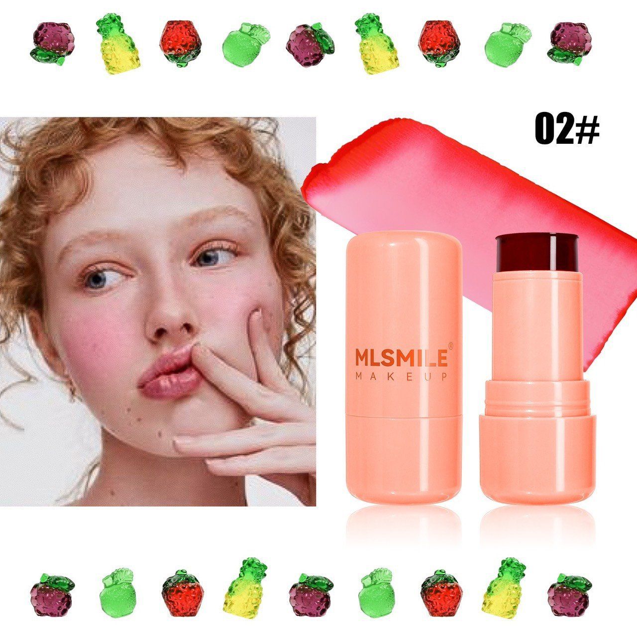  Jelly blush & lip stick má hồng kết hợp với son thỏi vô cùng độc đáo đến từ thương hiệu MLsmile makeup 