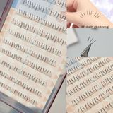  Meng Lu hộp lông mi dưới gân trong cụm 3 sợi tự nối tại nhà (80 miếng) 