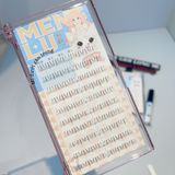  Meng Lu hộp lông mi dưới gân trong cụm 3 sợi tự nối tại nhà (80 miếng) 