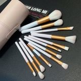  Bộ cọ trang điểm lon hồng lông trắng 12 cây 
