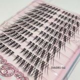  381-02 hộp lông mi lông chồn 10 cặp sợi cước gân trong 