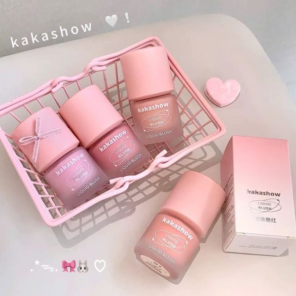  Kakashow ribbon liquid blush má hồng kem cột nơ xinh xắn 