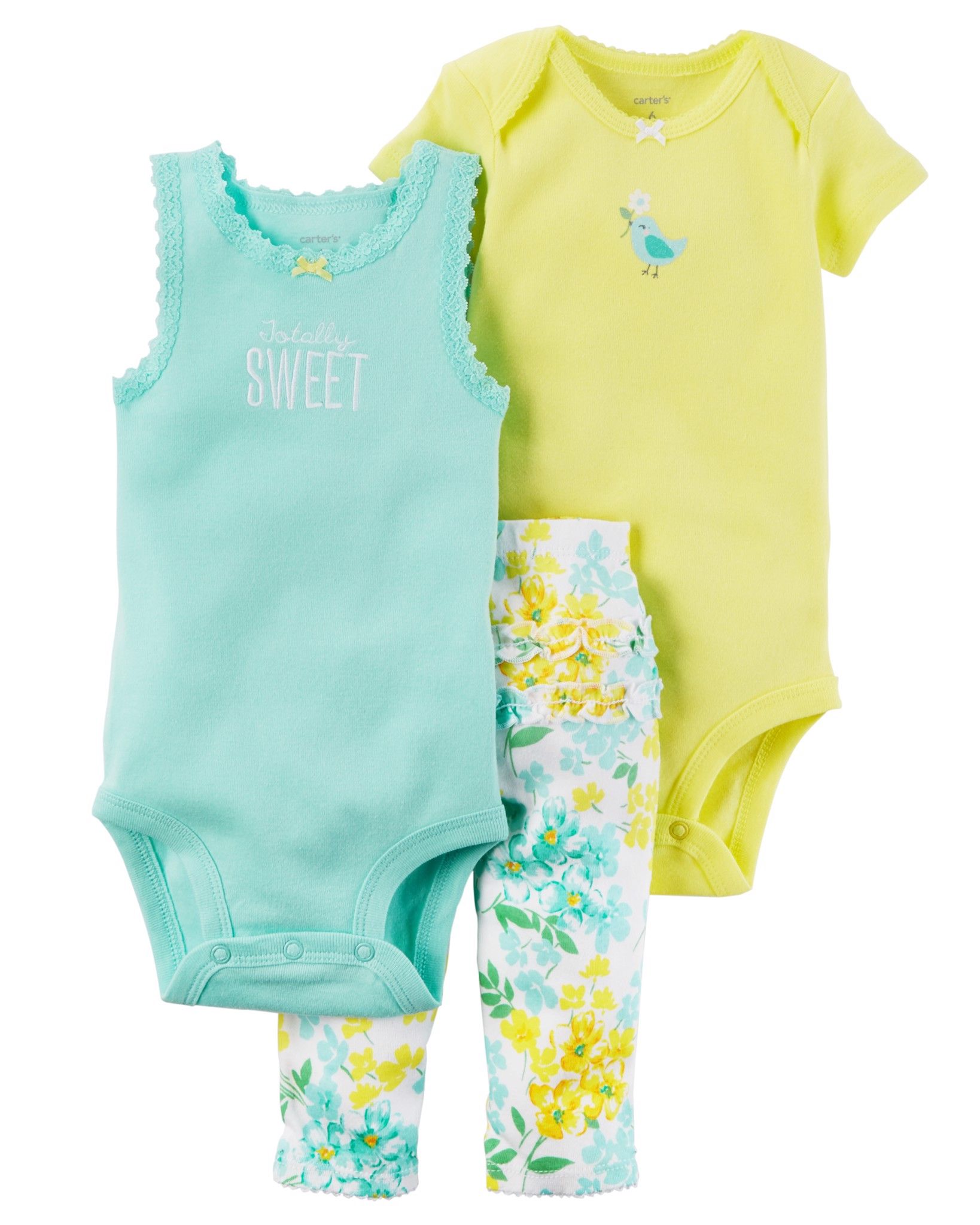  Bộ Đồ Carter's Babysoft Bodysuit Pant Set 