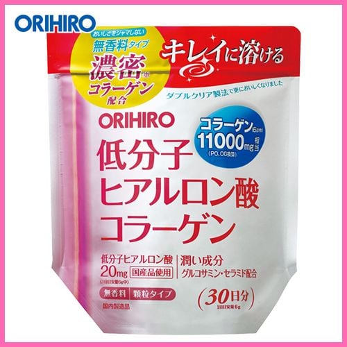  Collagen Hyaluronic Acid Orihiro Dạng Bột 11000mg 180g 