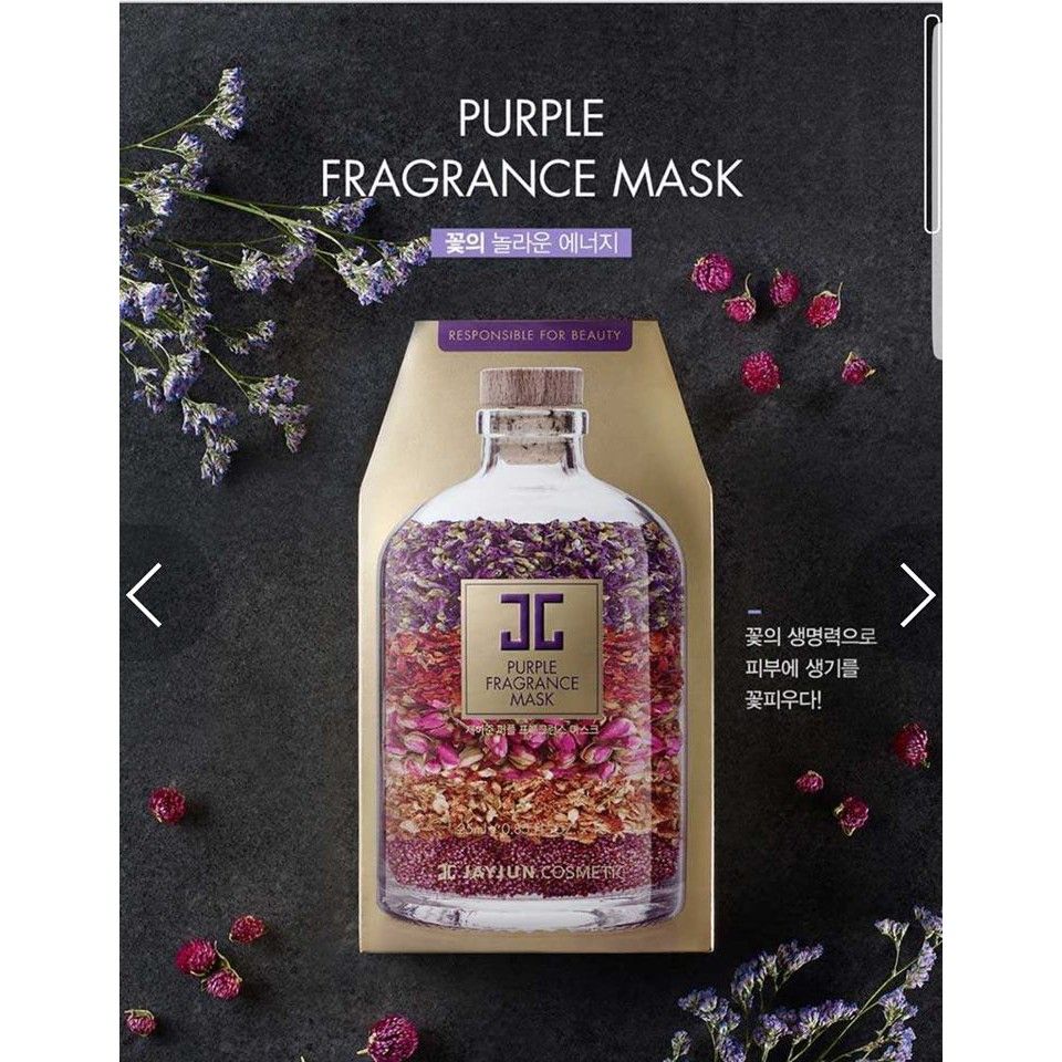  Mặt nạ giấy dưỡng trắng da JAYJUN Purple Fragrance Sheet Mask 10 Miếng 