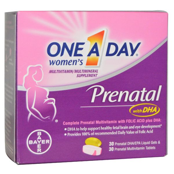  Viên uống cho bà bầu One A Day Women's Prenatal - 30 Viên Multivitamin và 30 Viên DHA 