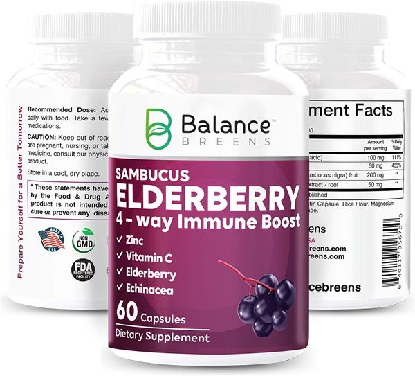  Viên Uống tăng đề kháng Balance Breens Sambucus Elderberry Extract 