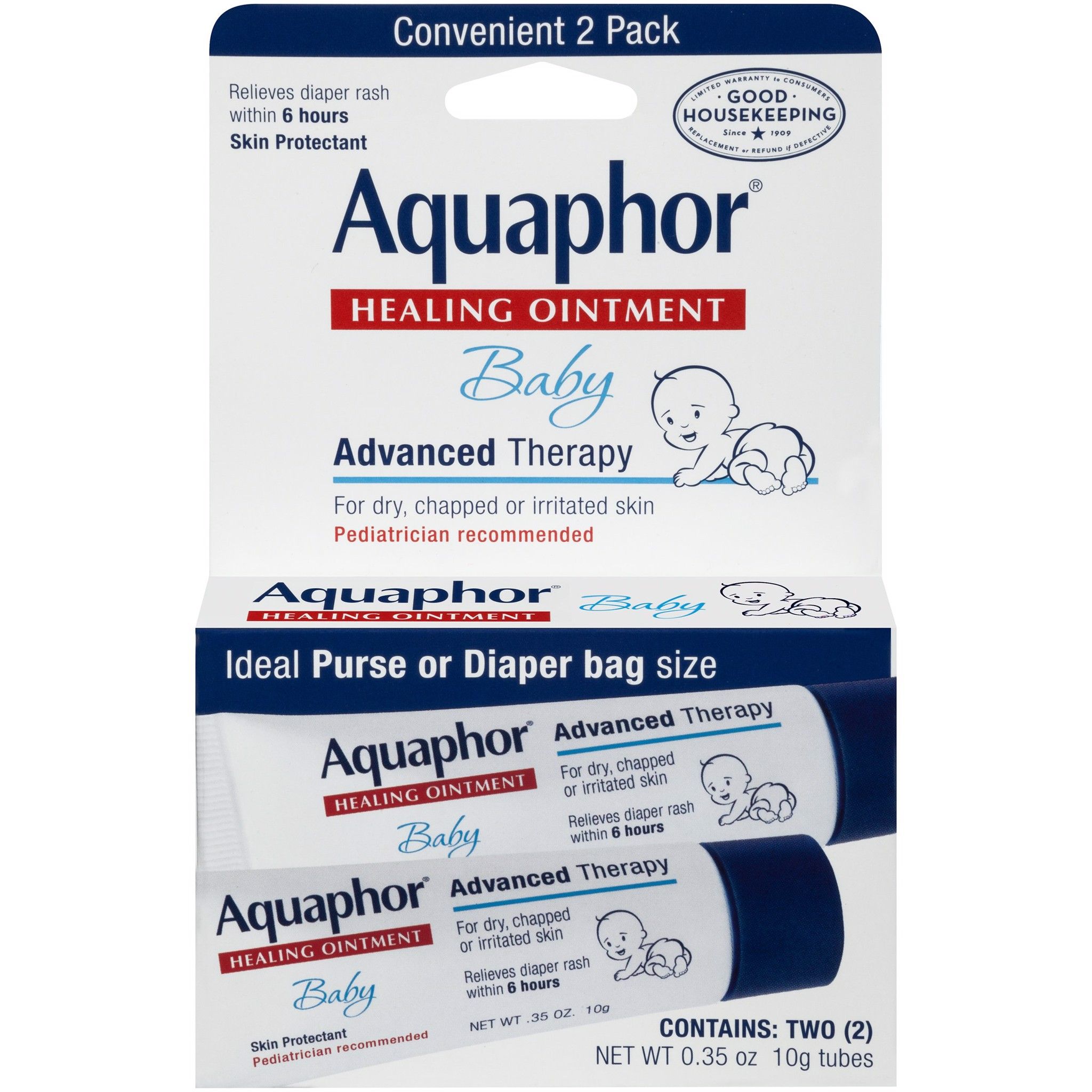  Kem trị hăm tã Aquaphor Baby Healing Ointment Advanced Therapy 2 hộp 10g 