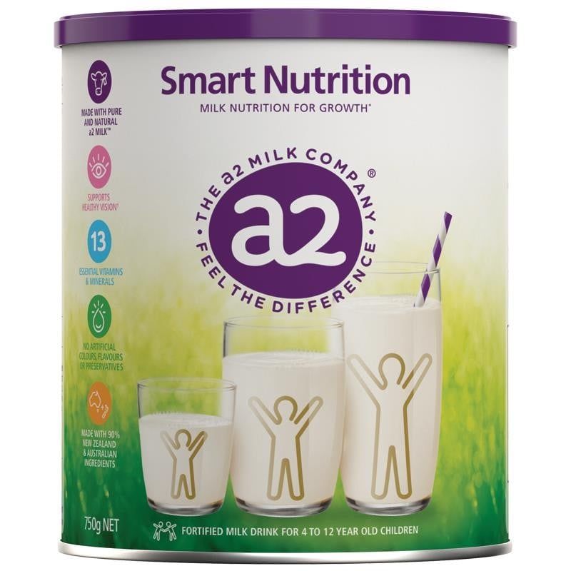  Sữa cho trẻ từ 4-12 tuổi A2 Smart Nutrition 750g từ ÚC 