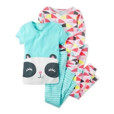  Carter's  2 bộ đồ ngủ cho bé gái Panda 
