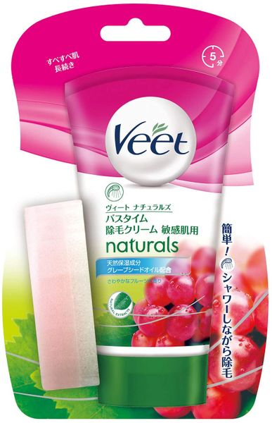  Kem tẩy lông Veet Naturals In Shower Hair Removal Cream Sensitive 150g - Nhật 