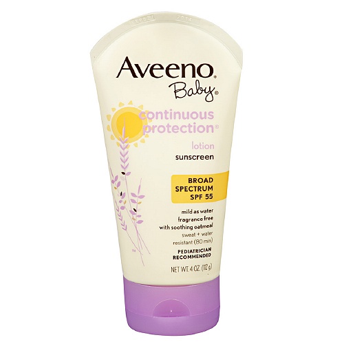 Aveeno Sunblock Lotion, Continuous Protection, SPF 55