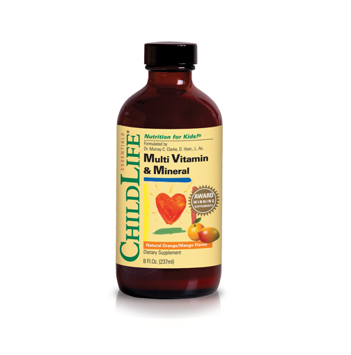  Dinh dưỡng cho trẻ ChildLife Multi Vitamin & Mineral Formula, Orange/Mango 