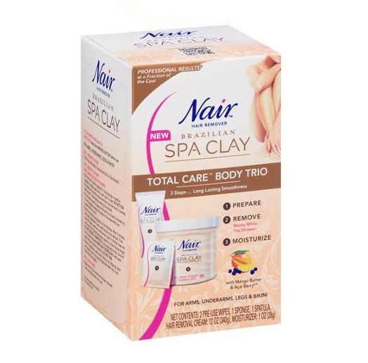  Kem tẩy lông Nair Brazilian Spa Clay Total Care Body Trio 