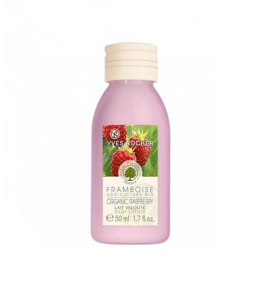  Lotion Yves Rocher Organically-grown Raspberry, hương mâm xôi- Travel Size 