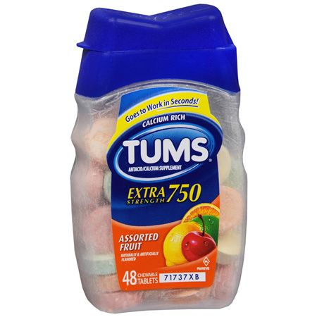  Tums EX Strength 750 kháng acid/bổ sung Calcium, vị trái cây 