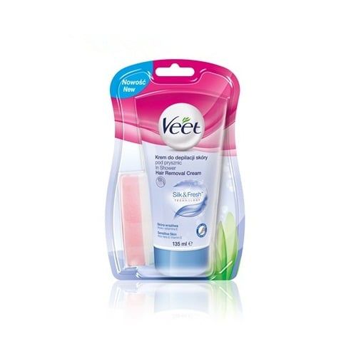  Kem Tẩy Lông Veet Silk & Fresh Hair Removal Cream for Sensitive Skin 150ml 