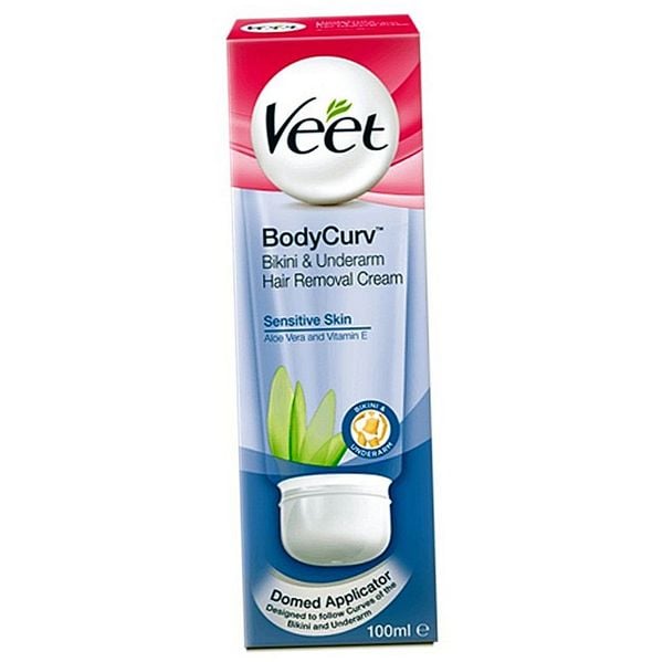  Kem tẩy lông Veet BodyCurv Bikini and Underarm,  da nhạy cảm 100ml UK 