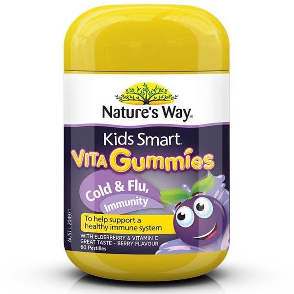  Kẹo Dẻo Nature's Way Kids Smart Cold & Flu Immune Support 60 Viên- Phòng Ngừa Cảm Lạnh, Cúm, Tăng Cường Hệ Miễn Dịch 