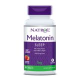  Viên Uống Hỗ Trợ Điều Hòa Giấc Ngủ Natrol Melatonin 1MG Fast Dissolve, Strawberry 90 viên 