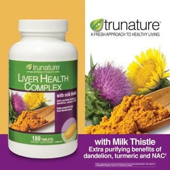  Thực phẩm bảo vệ gan Trunature® Liver Health Complex 1000mg with Milk Thistle 180 viên 