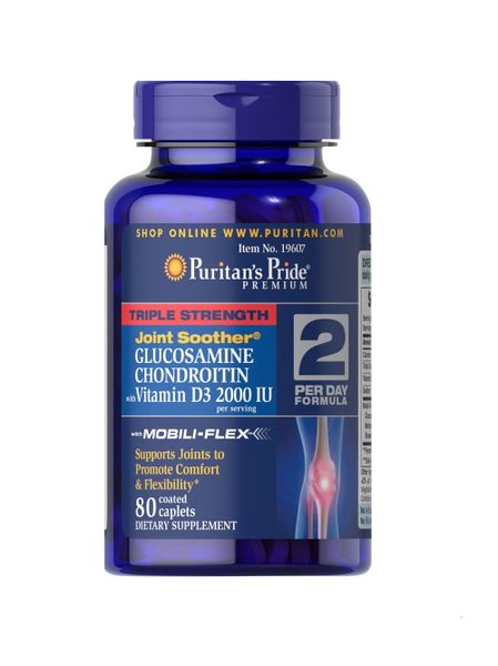  Viên bổ khớp Puritan's Pride Triple Strength Glucosamine Chondroitin with Vitamin D3-80 Viên 