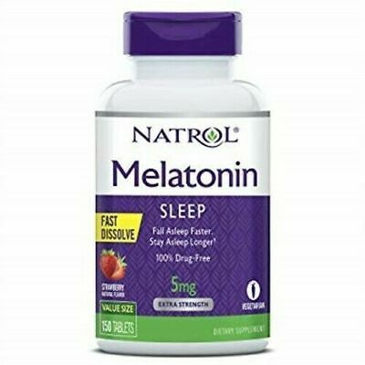  Viên uống hỗ trợ giấc ngủ Natrol Melatonin Sleep 5mg Extra Strength 150 viên 