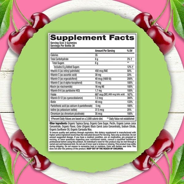  Bổ sung Multivitamin Vitafusion USDA Organic cho Nữ, 90 viên 