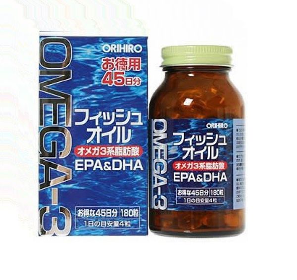  Dầu cá Omega-3 Orihino 180 viên Nhật Bản 