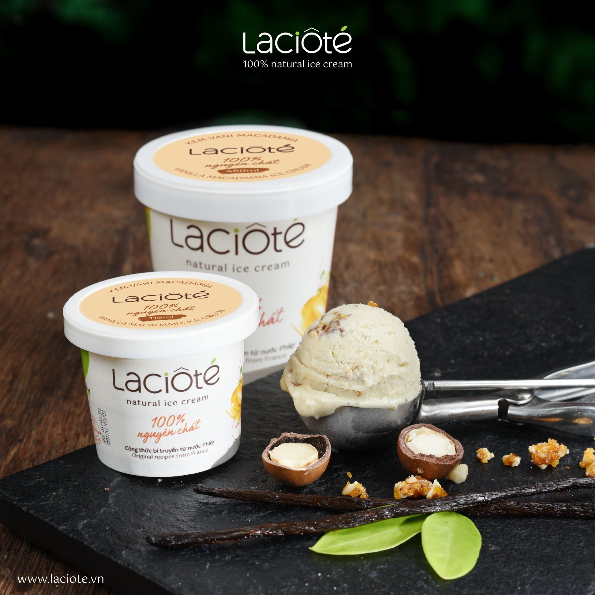 Vanilla Maccadamia ice cream 450ml