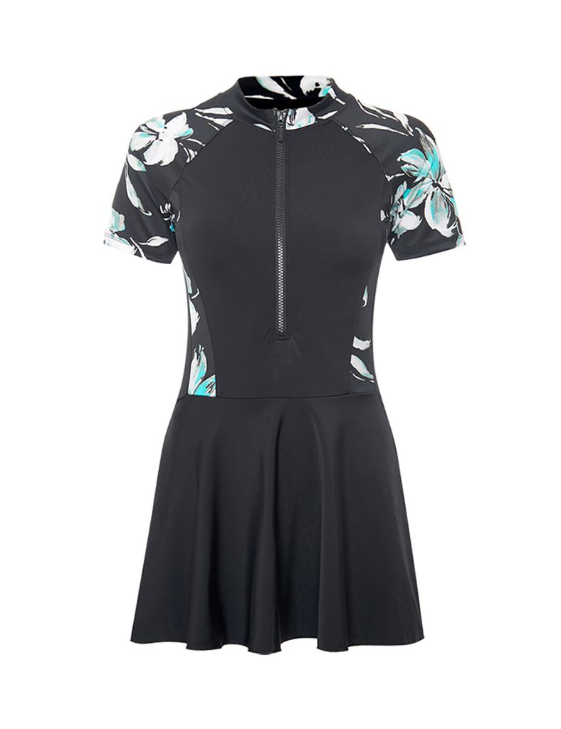  Đồ bơi nữ một mảnh tay ngắn phối hoạ tiết Isla Vista - IVWM029 