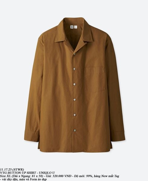  11.17.23 - VTG BUTTON UP SHIRT - UNIQLO U 