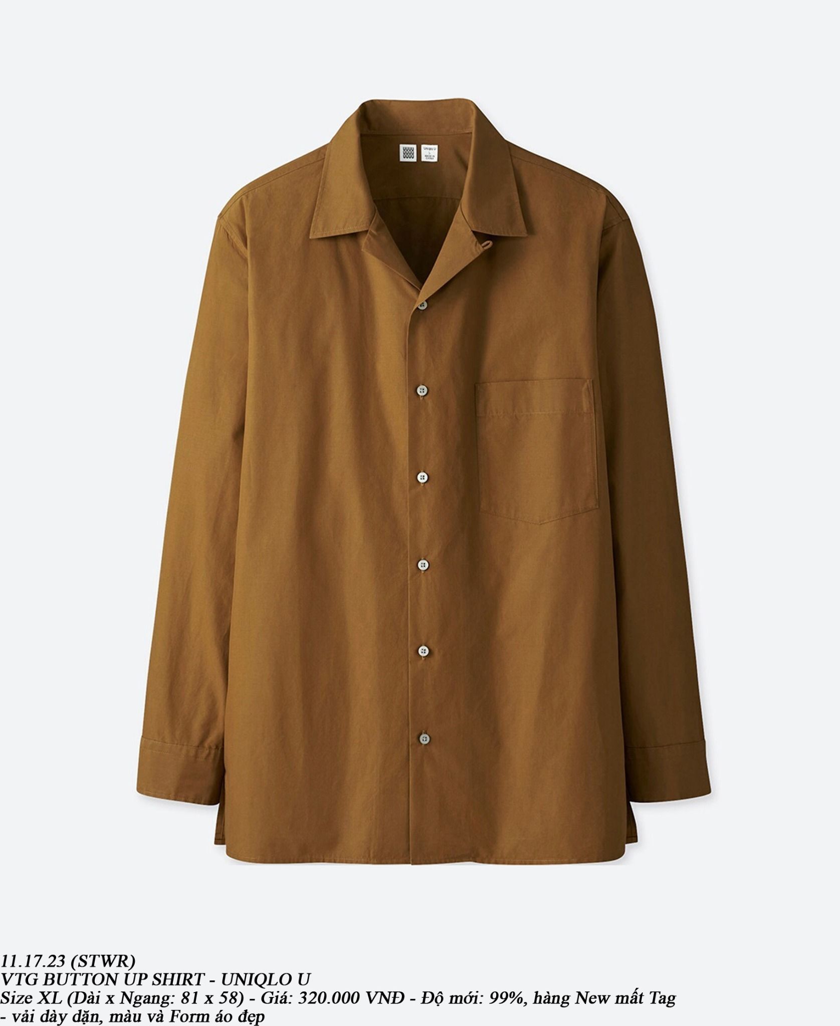  11.17.23 - VTG BUTTON UP SHIRT - UNIQLO U 