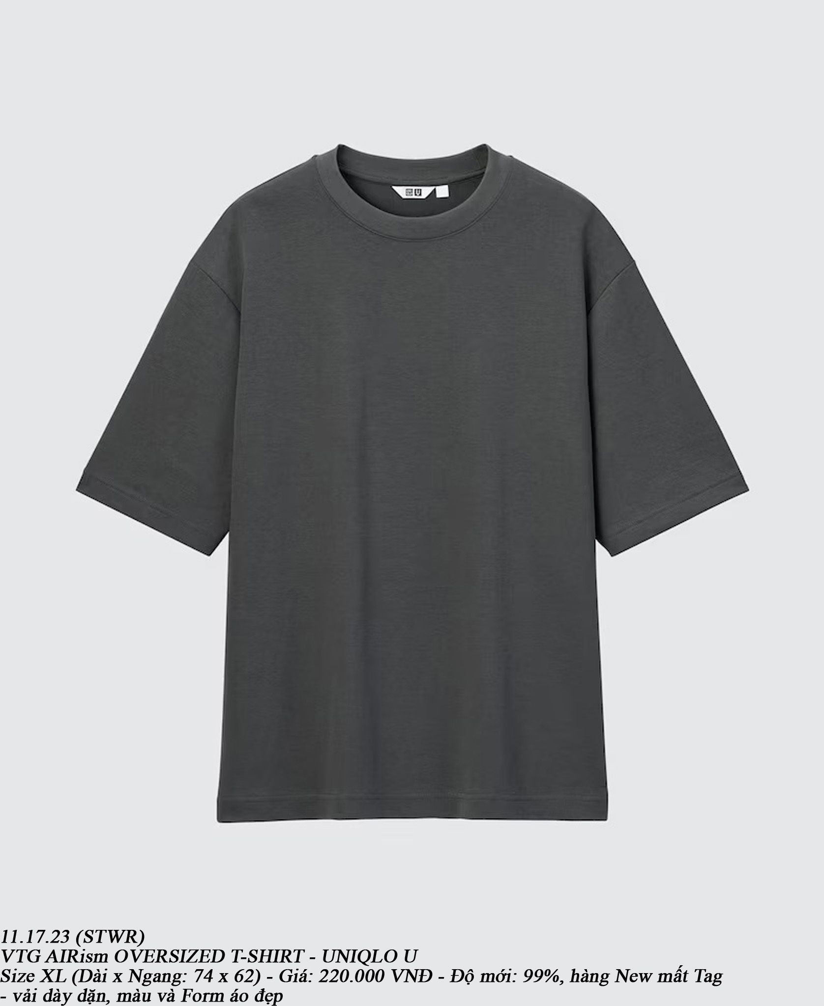  11.17.23 - VTG AIRism OVERSIZED T-SHIRT - UNIQLO U 