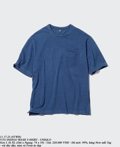  11.17.23 - VTG INDIGO WASH T-SHIRT - UNIQLO 