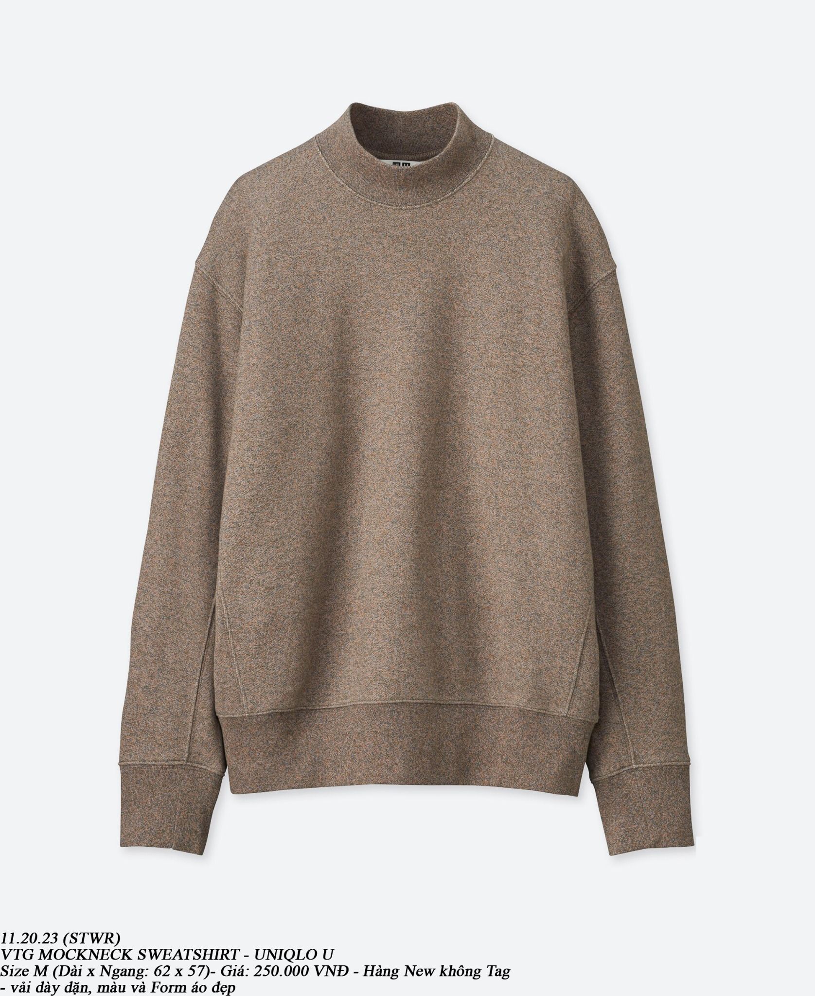  11.20.23 - VTG MOCKNECK SWEATSHIRT - UNIQLO U 