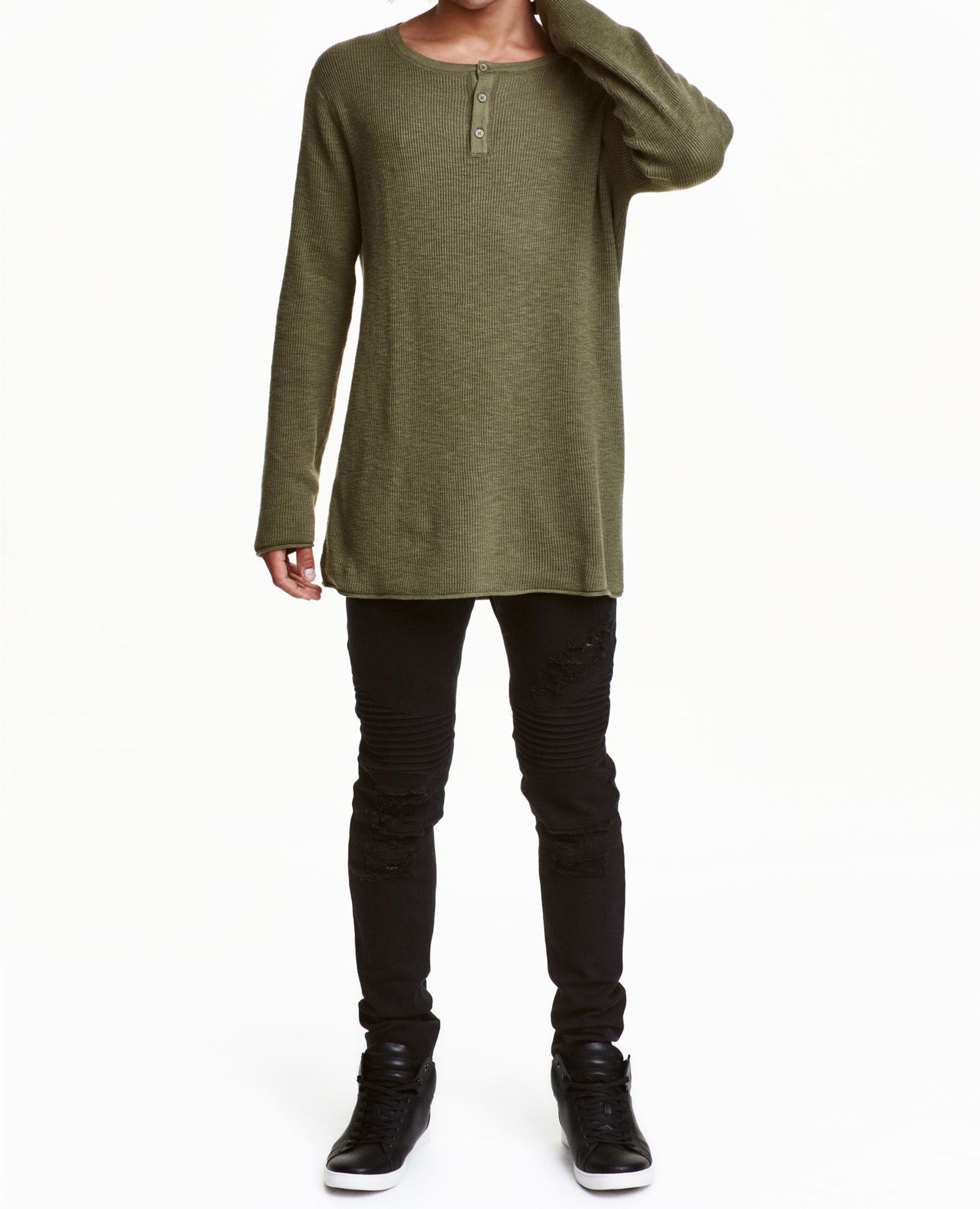  10.07.23 - VTG SKINNY BIKER DENIM PANTS - H&M DIVIDED 