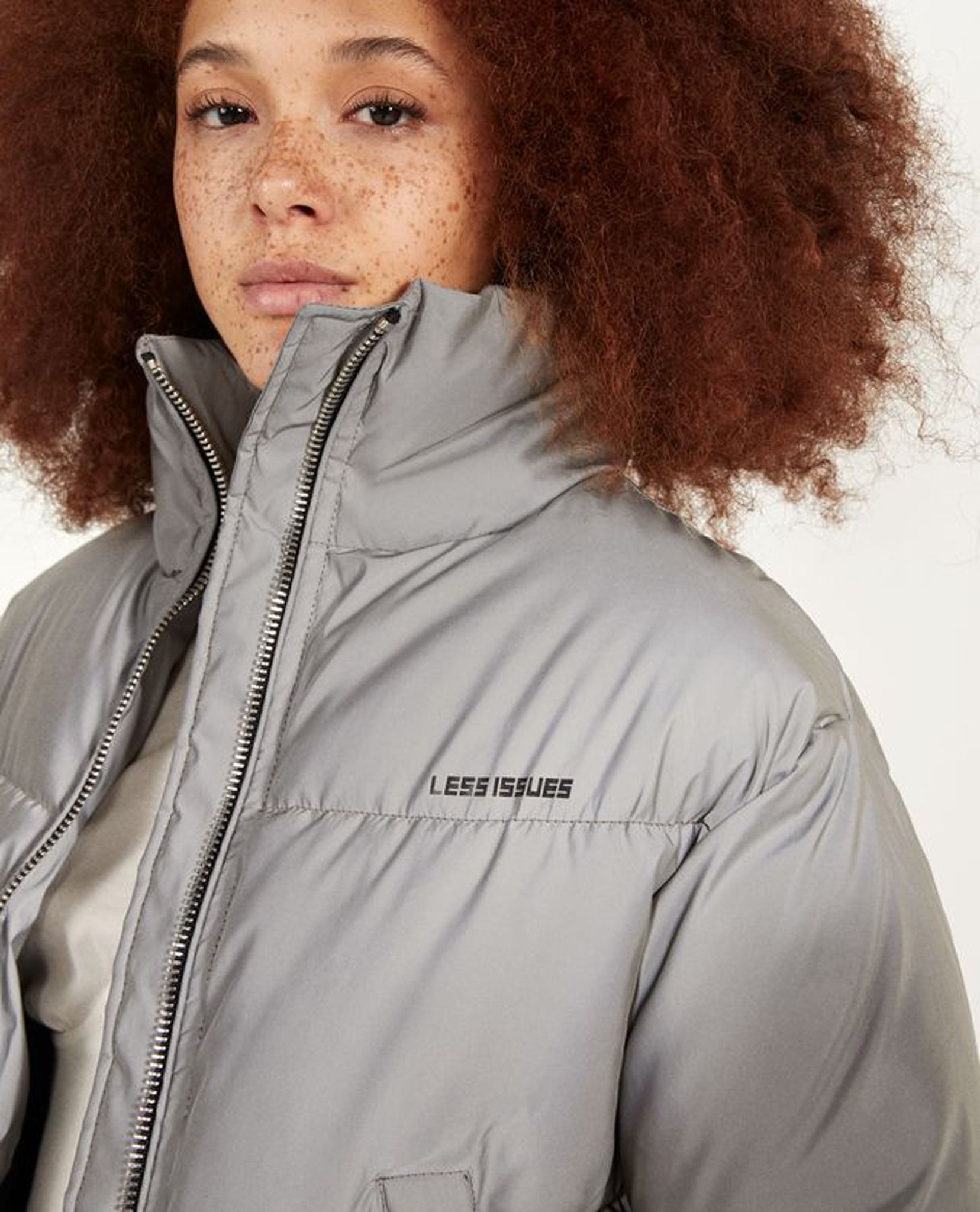 REFLECTIVE PUFFER JACKET - BERSHKA – Breakdalaww - Vintage Streetwear