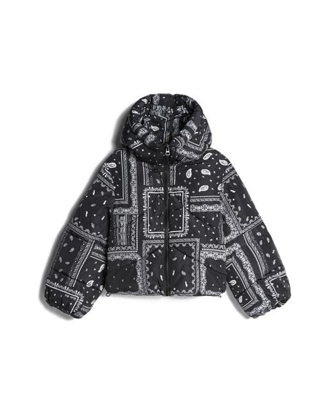  BANDANA PRINT PUFFER JACKET - BERSHKA 