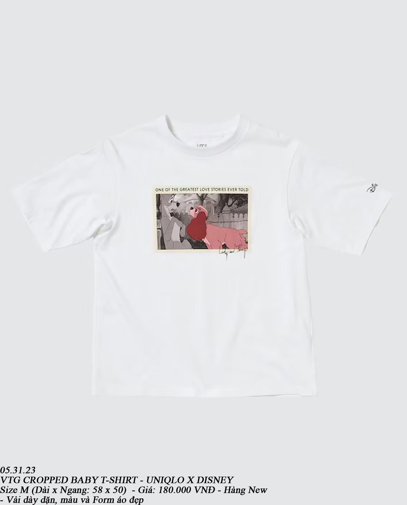  05.31.23 - VTG CROPPED BABY T-SHIRT - UNIQLO X DISNEY 