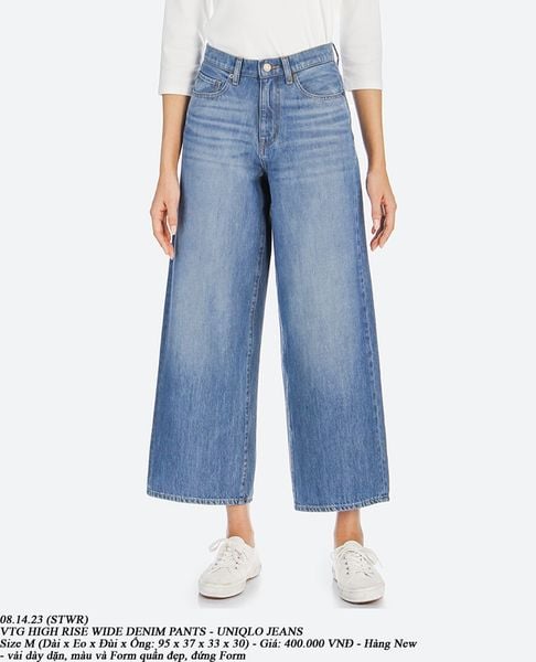  08.14.23 - VTG HIGH RISE WIDE DENIM PANTS - UNIQLO JEANS 